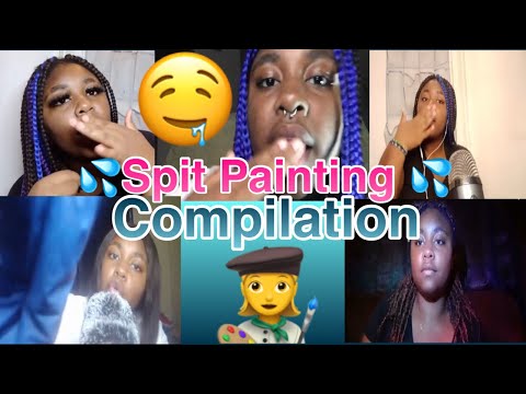 1 Hour of Averry Youngs Spit Painting ASMR Compilation 👩‍🎨🎨 (mouth sounds are so good 🤤😩) #asmr