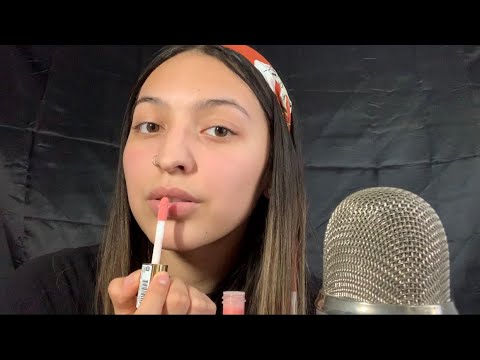 ASMR~ Lipgloss Application  (Mouth Sounds  & Tapping)