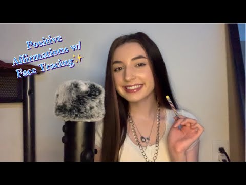 ASMR | Whisper Rambling & Positive Affirmations While Face Tracing✨