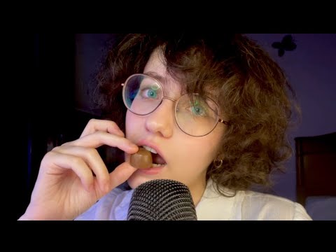 ASMR Trying Flavors of Imported Chocolates 🍫 | Whispering Candy Mukbang with Crisp Mouth Sounds