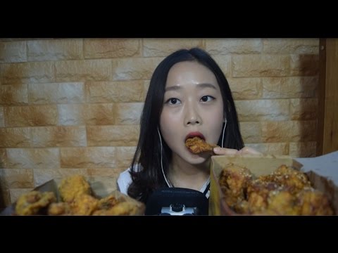 [한국어 ASMR] 노랑통닭 잇팅사운드 Chicken Eating Sound + Talking