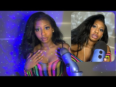 ASMR | Collarbone Tapping, Fabric/ Skin Rubbing +Scratching (dance outfit fabric sounds)