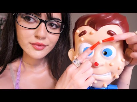 ASMR Giant Blackhead Removal Surgery on Mr. Pimplehead and you:)