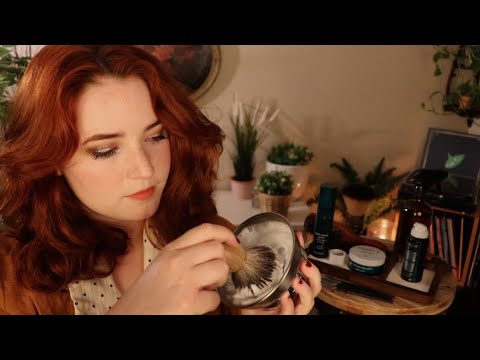 ASMR Relaxing Face Shave & Haircut
