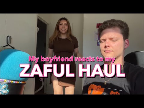 ASMR My boyfriend reacts to my ZAFUL HAUL! ❤️ ~Try On Clothing Haul~ | Whispered