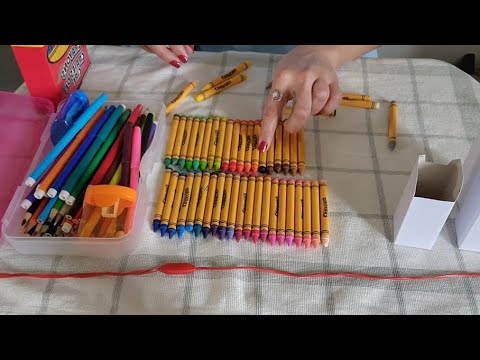 ASMR 🖍 Organizando lapices de colores| Organizing colored pencils