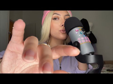 ASMR Fast and aggressive mouth sounds and tapping 💗✨ ~layered triggers~ | Whispered