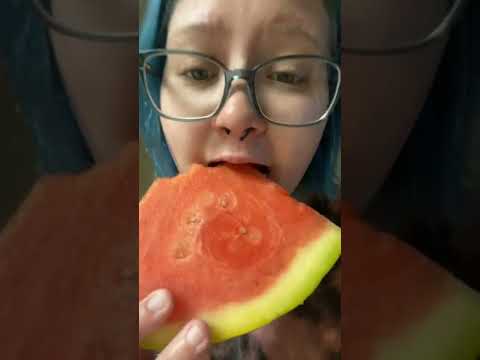 Crunchy watermelon ASMR 🍉