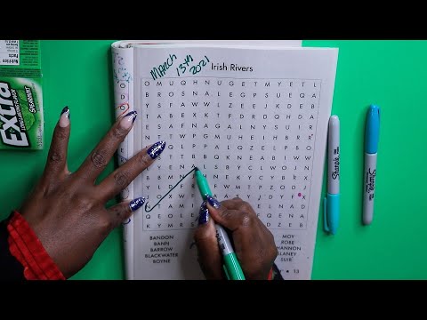 IRISH RIVERS WORD SEARCH PUZZLE ASMR CHEWING GUM