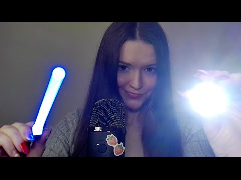 ASMR Whispered Rambling, Attention Tests, and Light Triggers 🔦🌙