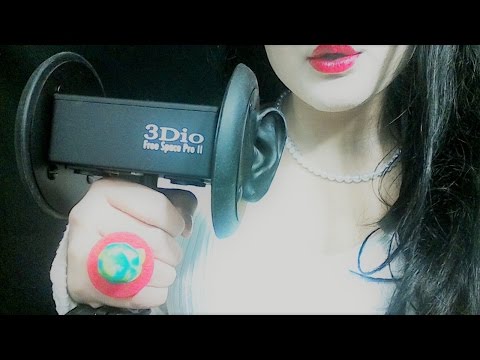 ASMR  Eating Ring Pop  Blue Raspberry Watermelon - 3Dio Pro II Binaural Microphone