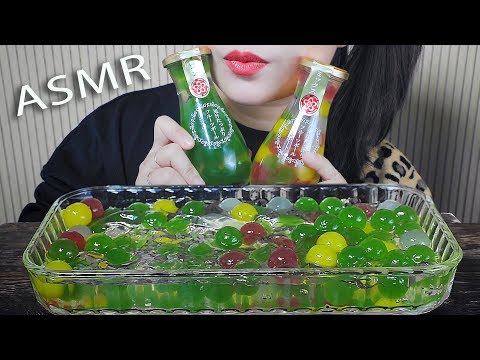ASMR EATING JAPANESE COLORFUL JELLY BALLS SOFT CHEWY EATING SOUNDS | LINH-ASMR 먹방 mukbang