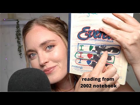 ASMR Reading Pages From My 2002 School Notebook