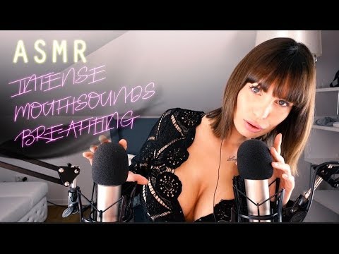 ASMR Intense Mouth sounds & Breathing ♥ Kissing Sounds ♥ Soft Whisper for Tingel guarantee