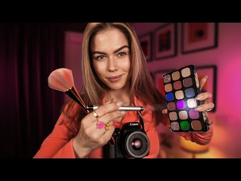 ASMR Getting Your Ready for the Night. Most Relaxing Face Exam, Face Massage, Makeup, and Photoshoot