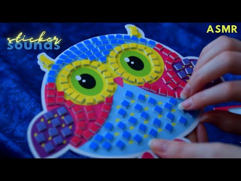 ASMR Crafts│Little Owl with Stickers, Whisper Ramble