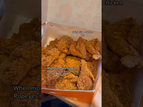 WHEN MOM GETS HUNGRY AT POPEYES... #shorts #viral #chicken