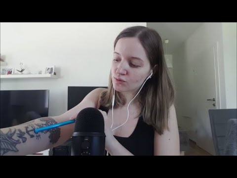 ASMR tracing + rubbing + tongue clicking + hand sounds - thank you video for MARIA
