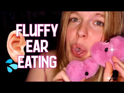 ASMR | BEST Fluffy Ear Eating Mouth Sounds EVER👂💦 (NO TALKING)