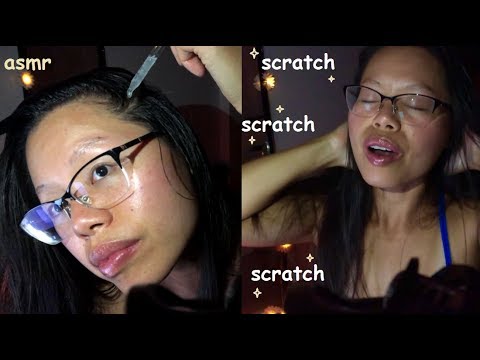 ASMR Oiling My Scalp in Sections (w. a secret ingredient), LOTS OF SCRATCHING + Hair Combing!! 💆🏻