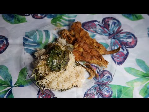 The Good Fight Fried Fish With Rice ASMR Eating Sounds