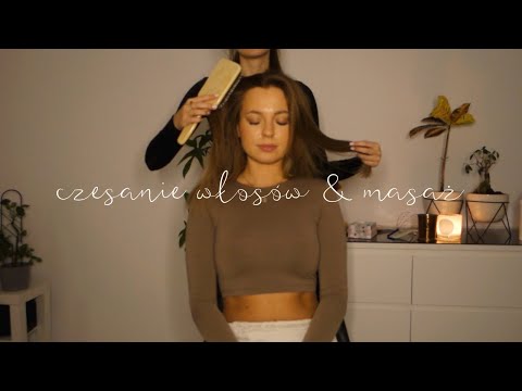 ASMR po polsku 🌙 relaksujący masaż głowy & czesanie włosów Oli 💆🏼‍♀️