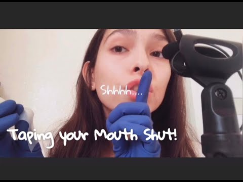 Taping YOUR Mouth SHUT[with 4 different kinds of tapes]~ASMR tape triggers + Eating Pop Rocks(outro)