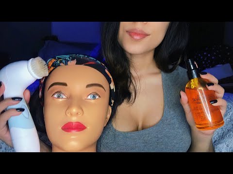 ASMR Relaxing Doll Head Facial (Pampering, Whispered) For Sleep