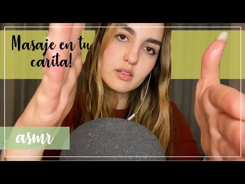 ASMR en español - T0CANDO tu CARITA + mouth sounds cosquillosos!