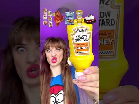 Asmr Emoji Gummy Candy, Mustard, Marshmallows Eating Mukbang #shorts
