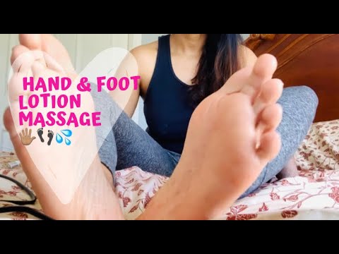 ASMR Hand and Foot Lotion Massage w. Rubbing Sounds {Indian Girl} {Intense}