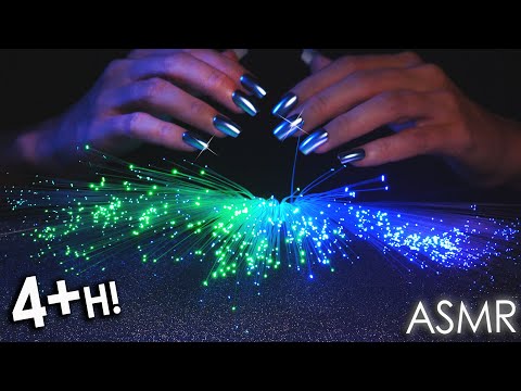 [4h+ ASMR] 😴 Deep Sleep & Relax - Mesmerizing Fiber Optic - Low Light (No Talking)