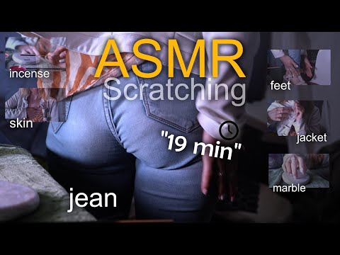 4K ASMR Multi-Trigger Bliss: Jean, Jacket, Marble & Incense Scratching