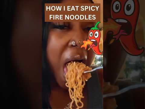ASMR How I Eat Yakisoba Fire Spicy Noodles #asmrsounds #muckbang