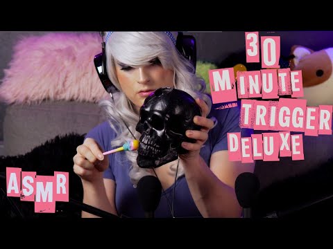 ASMR 30 Minute Triggers Deluxe  - Rest Your Head In My Lap While I Give You Tingly Trigger Heaven~