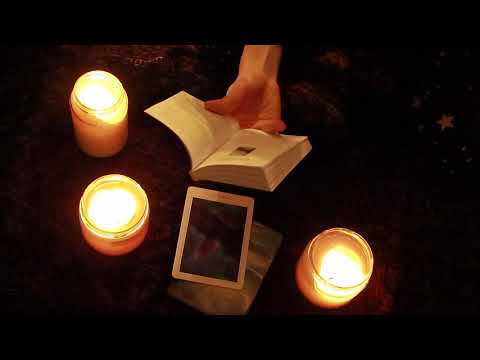 ASMR Quiet whispering. Oracle cards. Semi unintelligible. Relaxing fireplace crackling sounds.