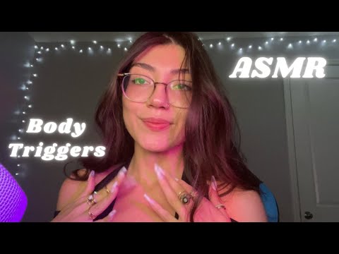 ASMR | Fast Body Triggers ~ Fabric/Skin Scratching, Hair Play, Hand Sounds +  💜✨