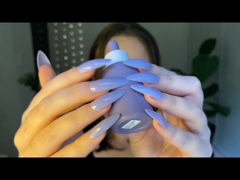 fast not aggressive tapping for asmr #14 (purple objects) (no talking)