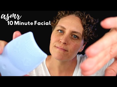 ASMR 10 Minute Facial and Personal Attention | Massage & Buzzy Tingles