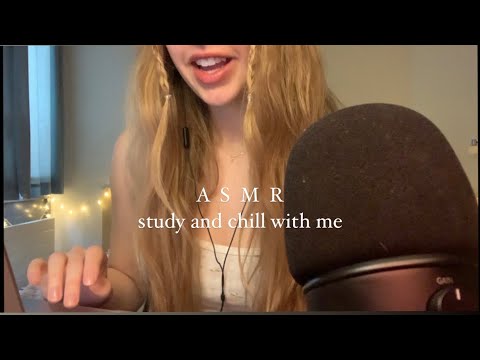 ASMR study with me (typing, chit chat)