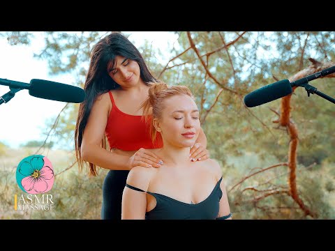 ASMR Outdoor Neck and Shoulders Massage in forest by Sabina