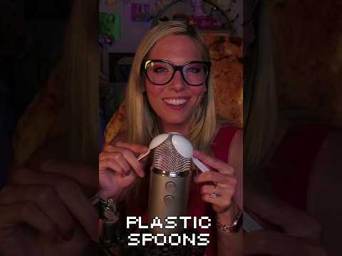 Plastic Spoons #asmr #relaxing #twitch #asmrsounds #tingles #youtubeshorts #relaxation #shorts
