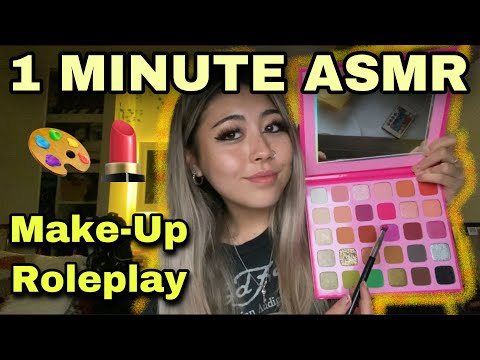 1 MINUTE ASMR, MAKE-UP RP // fast and aggressive  👄💄🎨