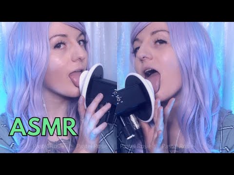 ASMR 👅 Aggressive Ear Licking to Make You Sleep [ PASTEL ROSIE ]