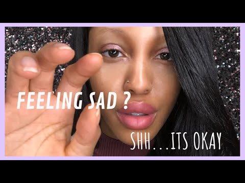 ASMR Role-play COMFORTING A FRIEND 😩| WHISPERING " SHH, ITS OKAY''  POSITIVE AFFIRMATIONS 💜 RAIN🎧
