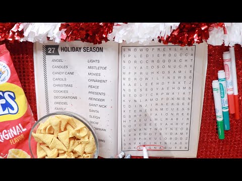 WORD SEARCH Holiday Season Crunchy Bugles ASMR Eating Sounds