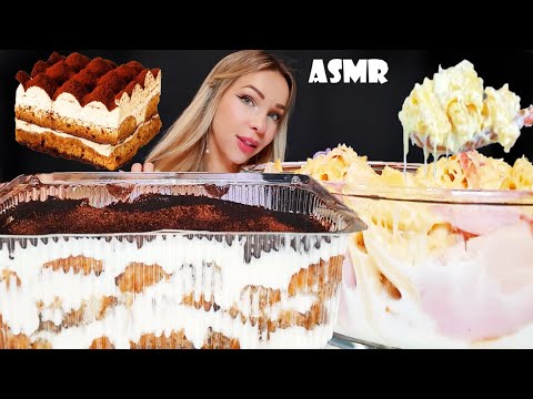 ASMR | HOMEMADE TIRAMISU CAKE & Cheesy Creamy Pasta MUKBANG (Eating Sounds) Oli ASMR