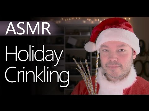 Crinkly Holiday Tinsel Twists ~ ASMR/Crinkles/Binaural