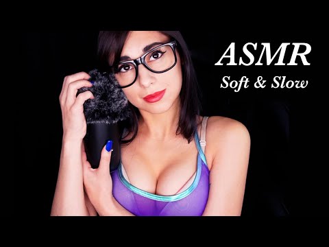 Soft & Slow ASMR 😴💤  (Fluffy Mic Scratching, Trigger Words, Mouth Sounds)