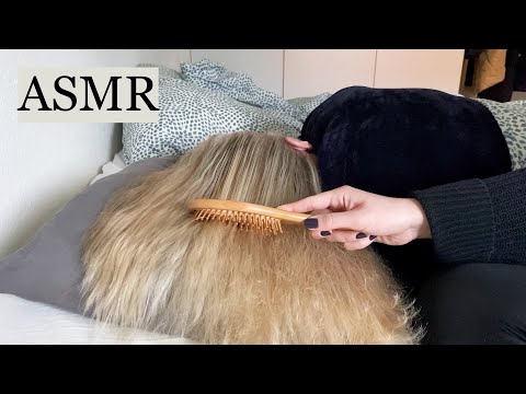 ASMR HELPING MY MOM FALL ASLEEP - PART 2 ❤️ (hair scratching, hair brushing, hair play, no talking)
